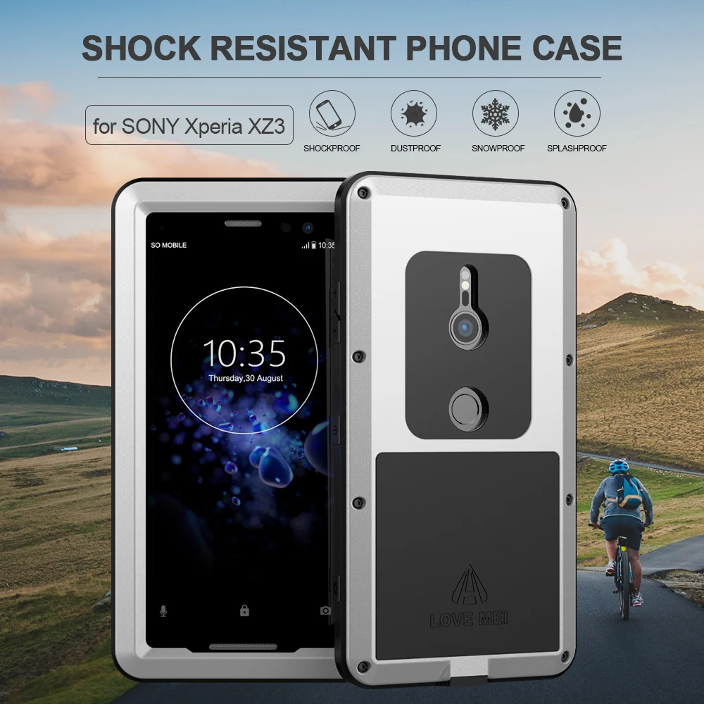 Чехол для телефона Sony Xperia XZ3 сверхпрочная Защитная броня металлическая жесткая