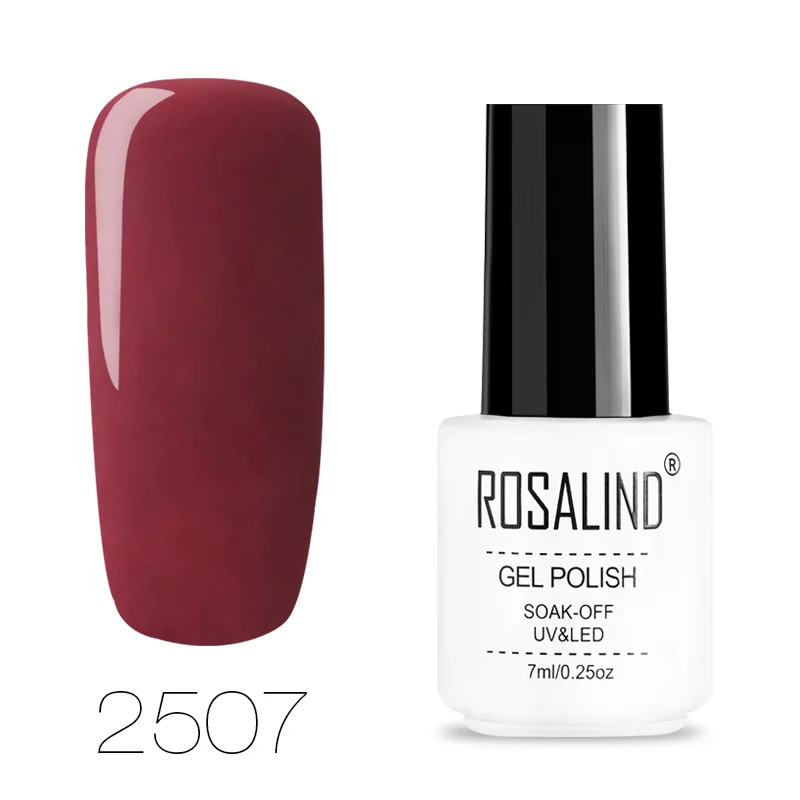 Гель-лак ROSALIND для ногтей, 7 мл, телесный цвет, серия, цветной УФ-гель, УФ-гель, акрил, для дизайна ногтей, накладные кончики, удлиняющий Гель-лак - Цвет: 2507