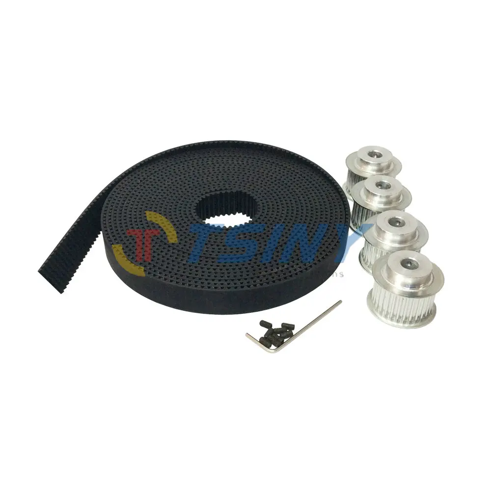

3D Printer Accessories HTD 3M Timing Belt PU 5 Meters & 4pcs Timing Belt Pulley Bore 6mm 8mm 10mm 12mm Teeth Number 32