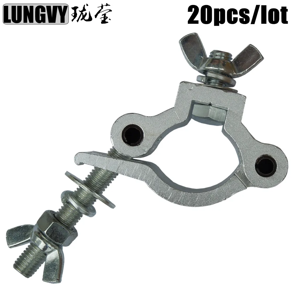 

Free Shipping 20pcs/lot 35-48mm 80KG Aluminum Allay Hook Led Moving Head Light Mounting Clamp Pitch DJ Disco Stage Theatrer