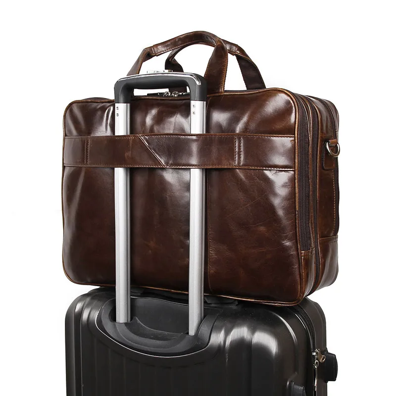 Nesitu винтажный большой кофейный черный офисный мужской портфель из натуральной кожи 15,6 ''17'' для ноутбука, сумки-мессенджеры, портфель M7289