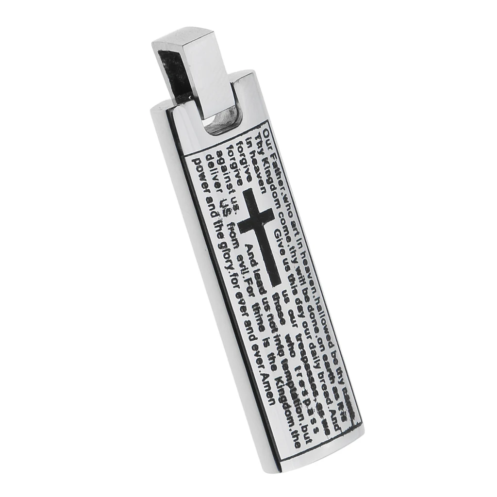 Stainless Steel Dog Cat Paw Cross Memorial Pet Ashes Keepsake Urn Charm Pendant 