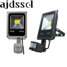 LED Flood lights 10W 20W 30W 50W Pir Motion sensor Outdoor Lighting Reflector Spot IP65 Floodlights Garden WallLamp