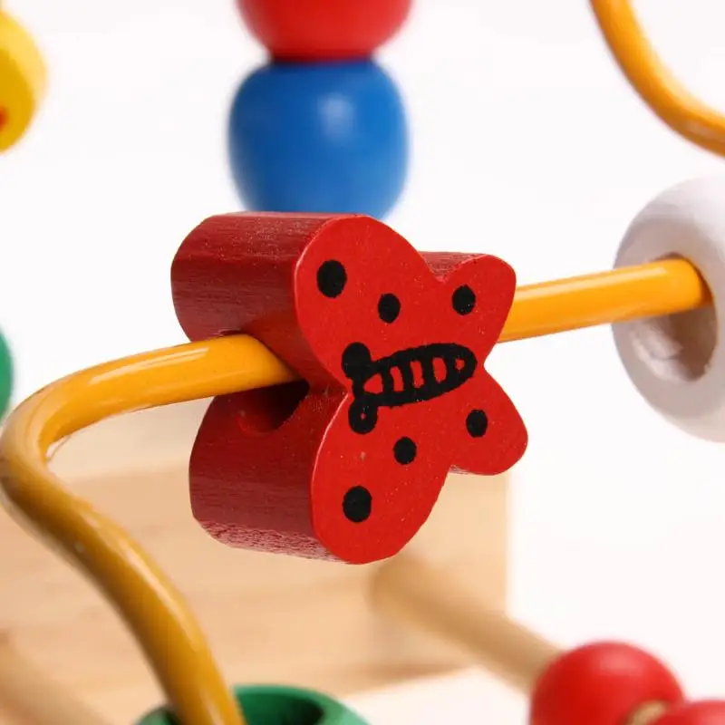 Деревянная бусина лабиринт обучающая детская бусина горки лабиринт головоломка игрушка