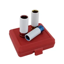 Envío gratuito Profesional 3 Unids CR-MO 1/2 “Llantas De Aleación de 17mm 19mm 21mm Impacto Tuerca Hueca