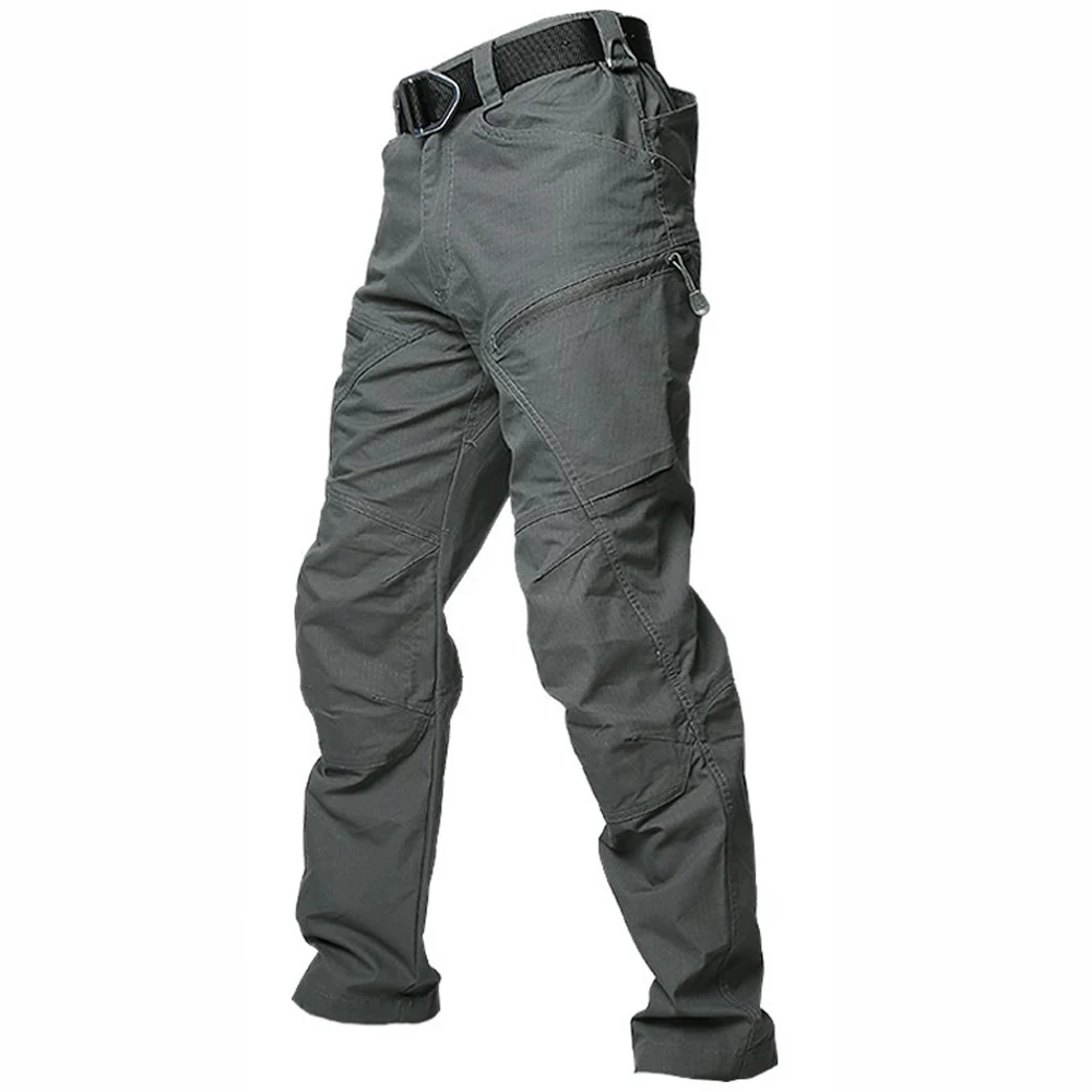 TENNEIGHT военные тактические брюки карго мужские уличные походные брюки спецназ армейские военные брюки с несколькими карманами хлопковые брюки - Цвет: Gray-green