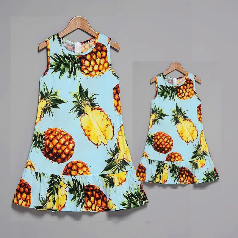 

family look big sister mama dress summer print matching outfits baby girl clothes fashion dresses mother daughter floral 2019