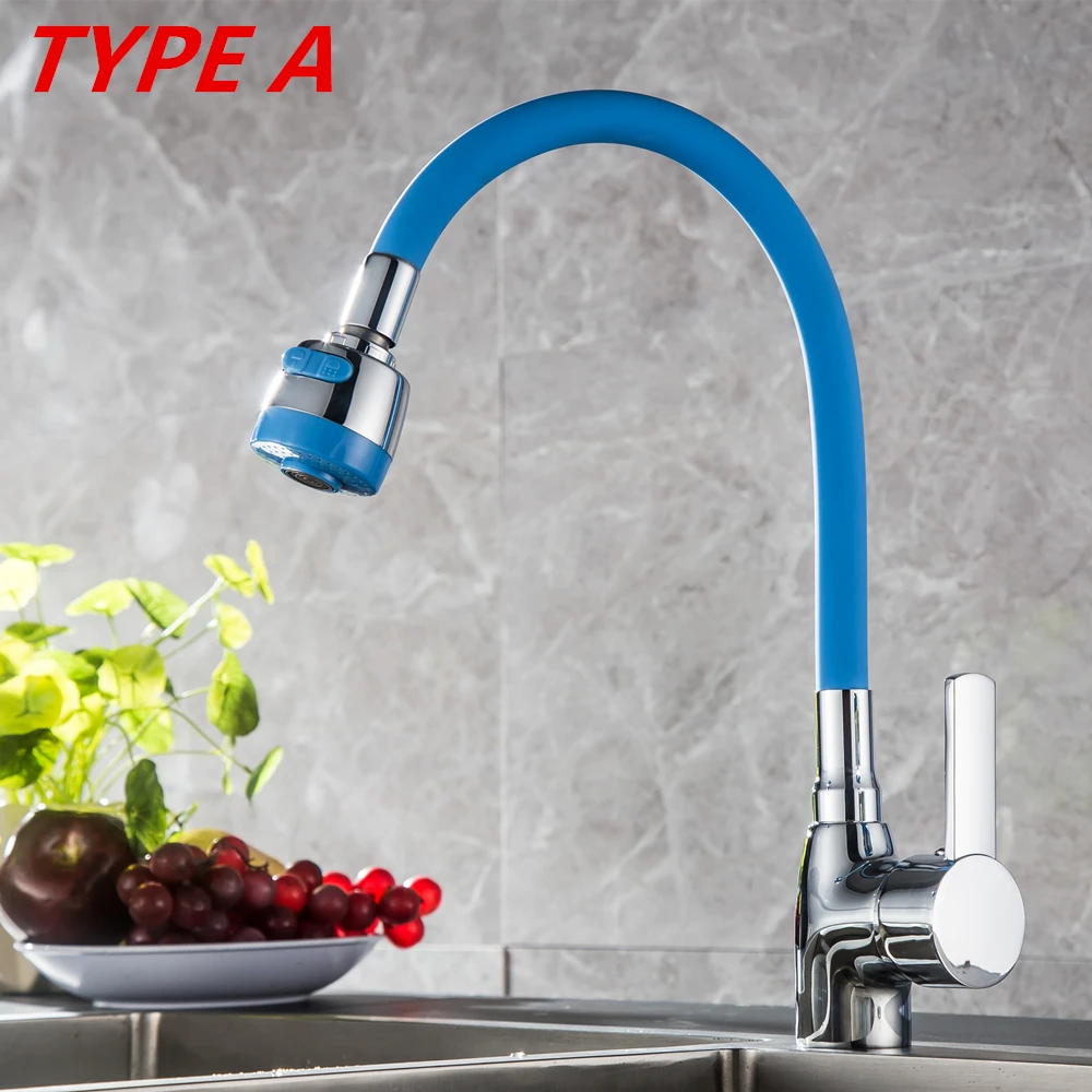 Business Style Silica Gel Nose Any Direction Rotating Kitchen Faucet Cold and Hot Water Mixer Torneira Cozinha Single Handle Tap1 (2)