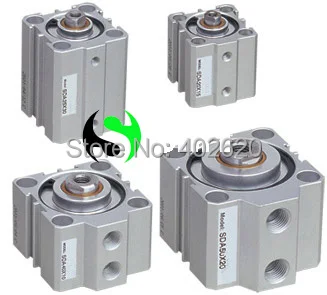 

Free shipping 2 Pcs SDA Series 20mm Bore 40mm Stroke Single Rod Pneumatic Cylinder, compact air cylinder