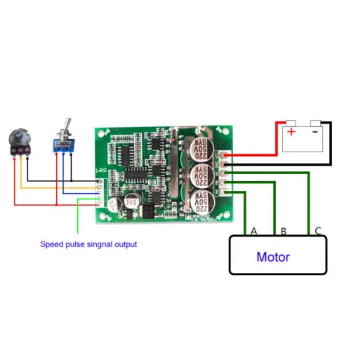 V6.3E2 DC безщеточный мотор привода Управление доска без зала 12V 24V 36V 500W BLDC