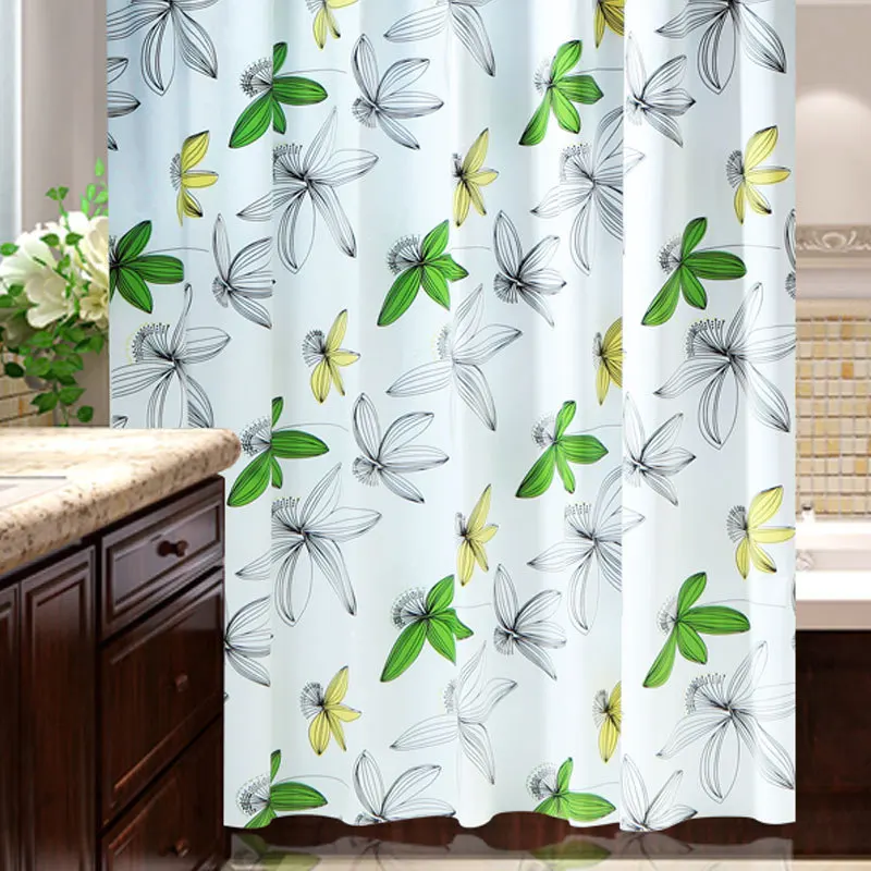 150x180cm PEVA Spring Summer Shower Curtains Waterproof Bath Curtain