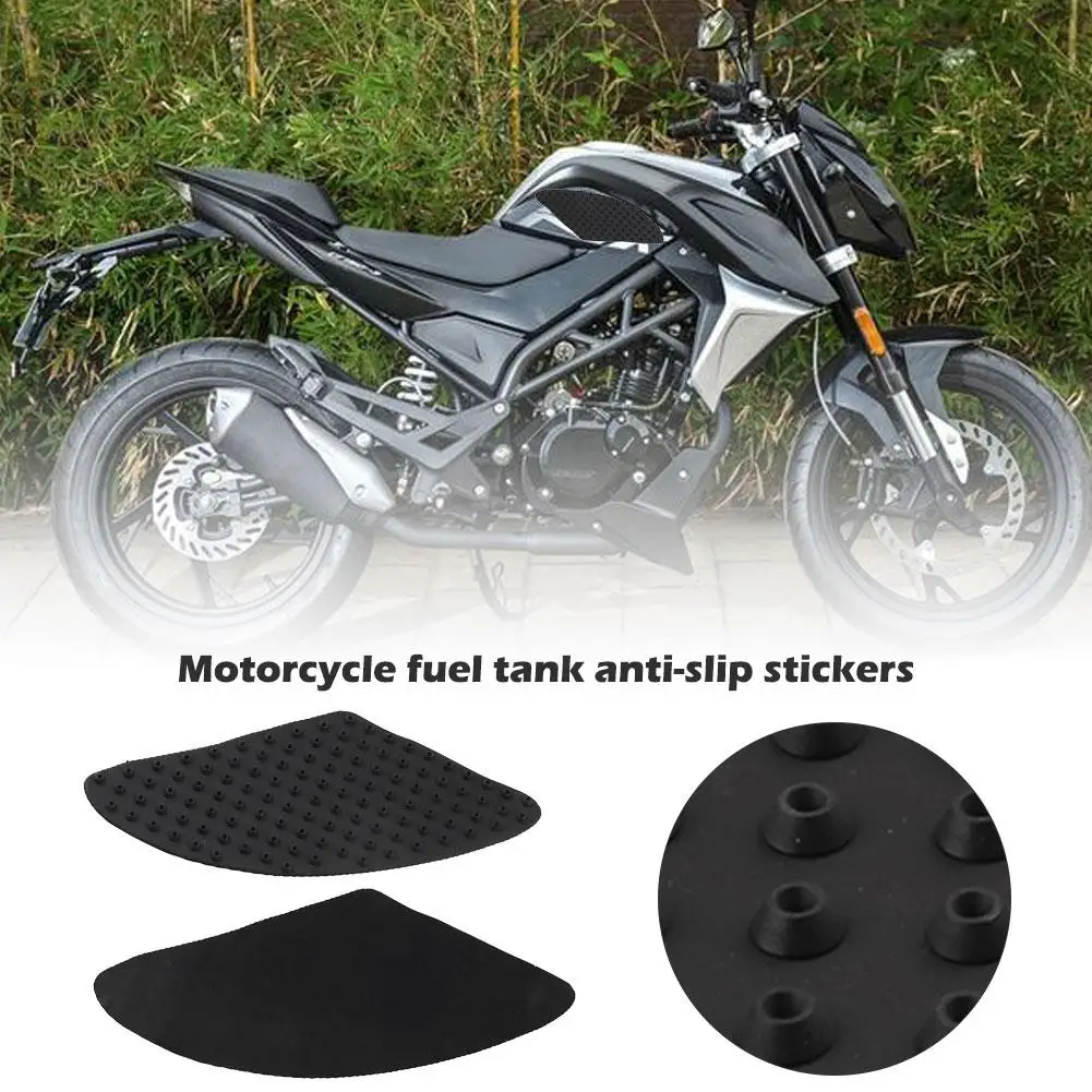 

New 2019 Motorcycle 1pair Tank Anti Slip Stickers Knee Grip Protector Tank Traction Pad Adhesive Side Sticker For Kawasaki Honda