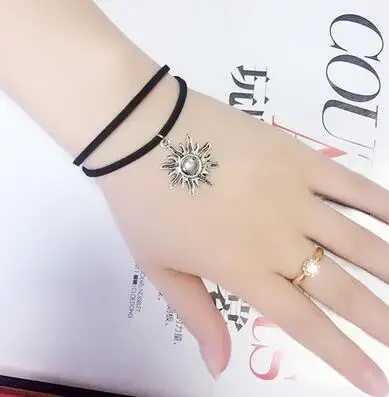 

2018 cheap Creative Lace Bracelet Double layer sun Bracelets & Bangles For Woman man Charms Jewelry accessroies B235