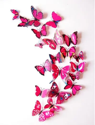 12 Pcs/Lot PVC 3D Magnet Butterfly Wall Stickers Butterflies Decors for Wedding Party Home Kitchen Fridge Decoration 12 Pcs/Lot PVC 3D Magnet Butterfly Wall Stickers Butterflies Decors for Wedding Party Home Kitchen Fridge Decoration