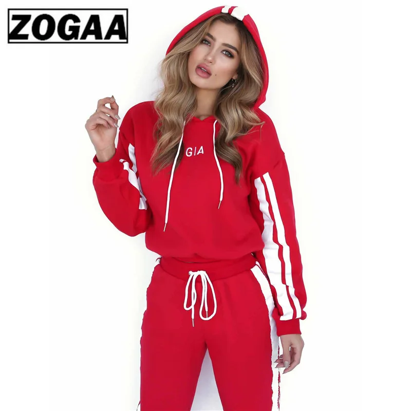 ZOGAA женский спортивный костюм комплект из двух предметов повседневная