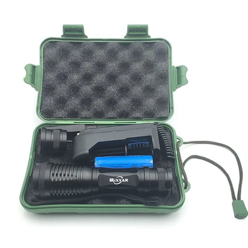 

CZK20 LED Tactical Flashlight 9500Lm L2 5 modes Rechargeable 18650 battery Hunting Camping Torch Lamp Lantern+Remote Switch