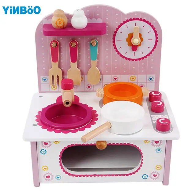 baby toys kid cooking set wooden kitchen toy for children wooden food play kitchen set pink - Play Kitchen baby toys kid cooking set wooden kitchen toy for children wooden food play kitchen set pink - Play Kitchen