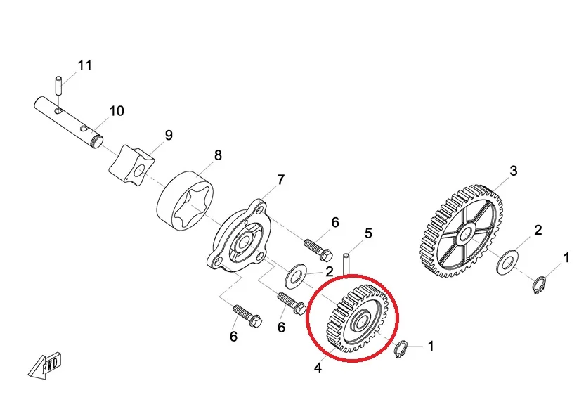 Масляный насос низкого давления костюм для CFMOTO/CFX8/2V91W модель искусства № 0800-070005