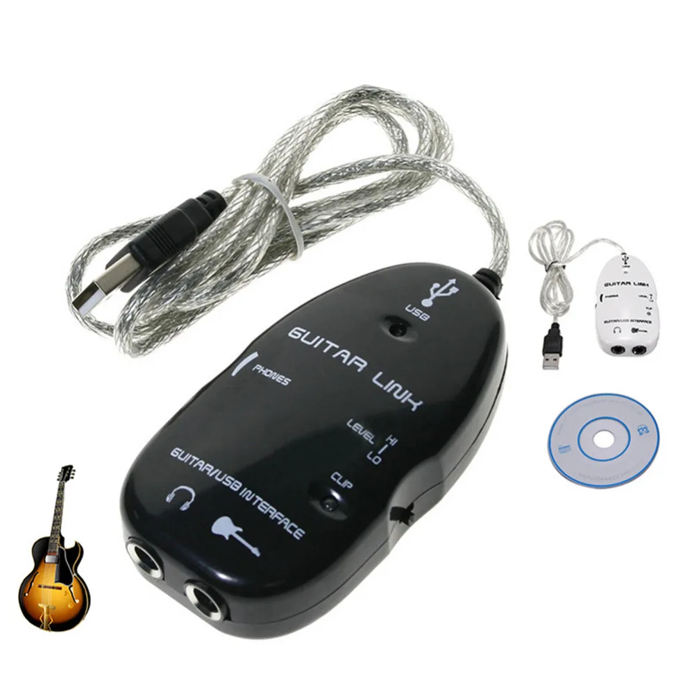 Hot Convenient durable Guitar Adapter cable to USB PC or Mac computer into a guitar amp and