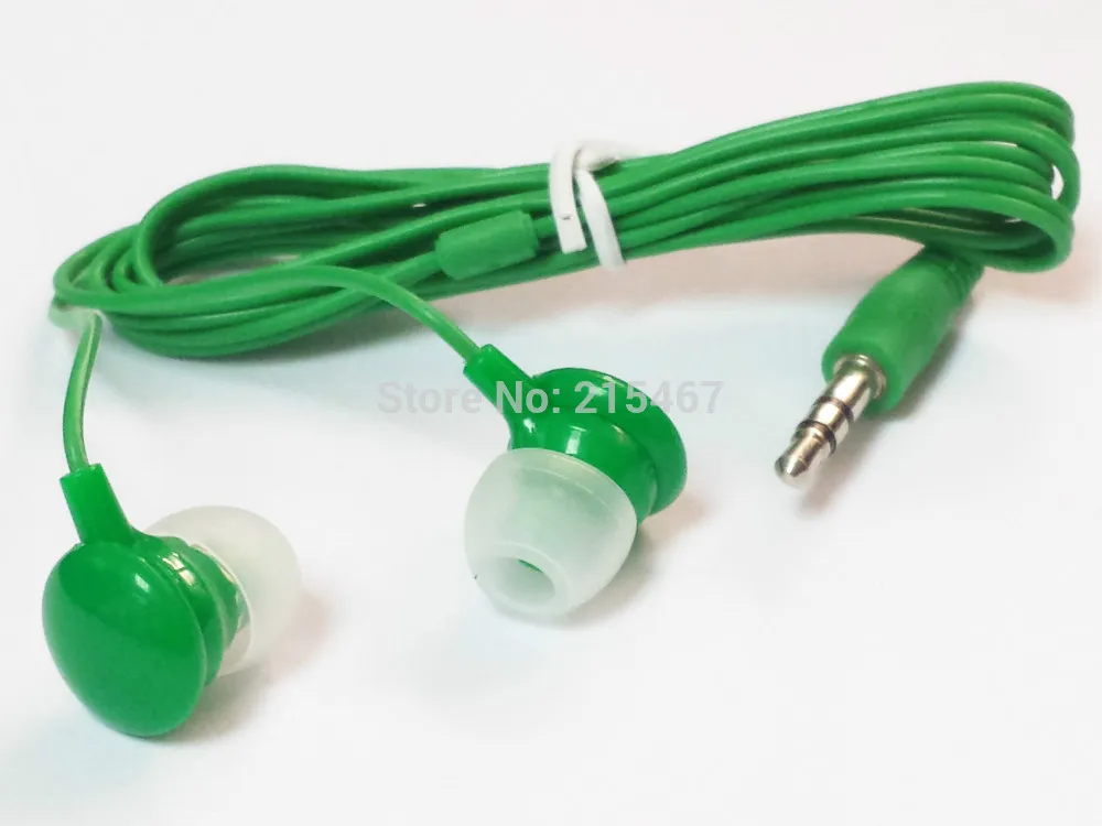 1 pc Green Earphone Headphones earbuds cell phones MP3 Players Headset