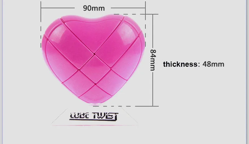 В форме сердца головоломка куб магия Игрушечные лошадки образования Игрушечные лошадки для Детей Твист Cubo magico странной формы