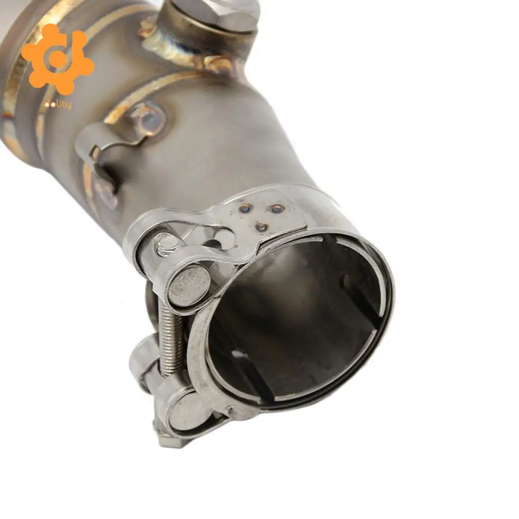 Exhaust Mid Section Link Pipe Connect Elbow Tubes for Kawasaki ER6N
