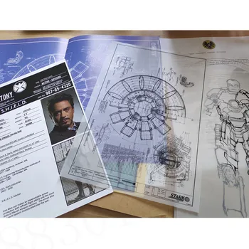 

New Tony Stark Iron Mans Thor Captain Private File Document File Cosplay Props Kraft Thor Captain America Super Heroes Toys