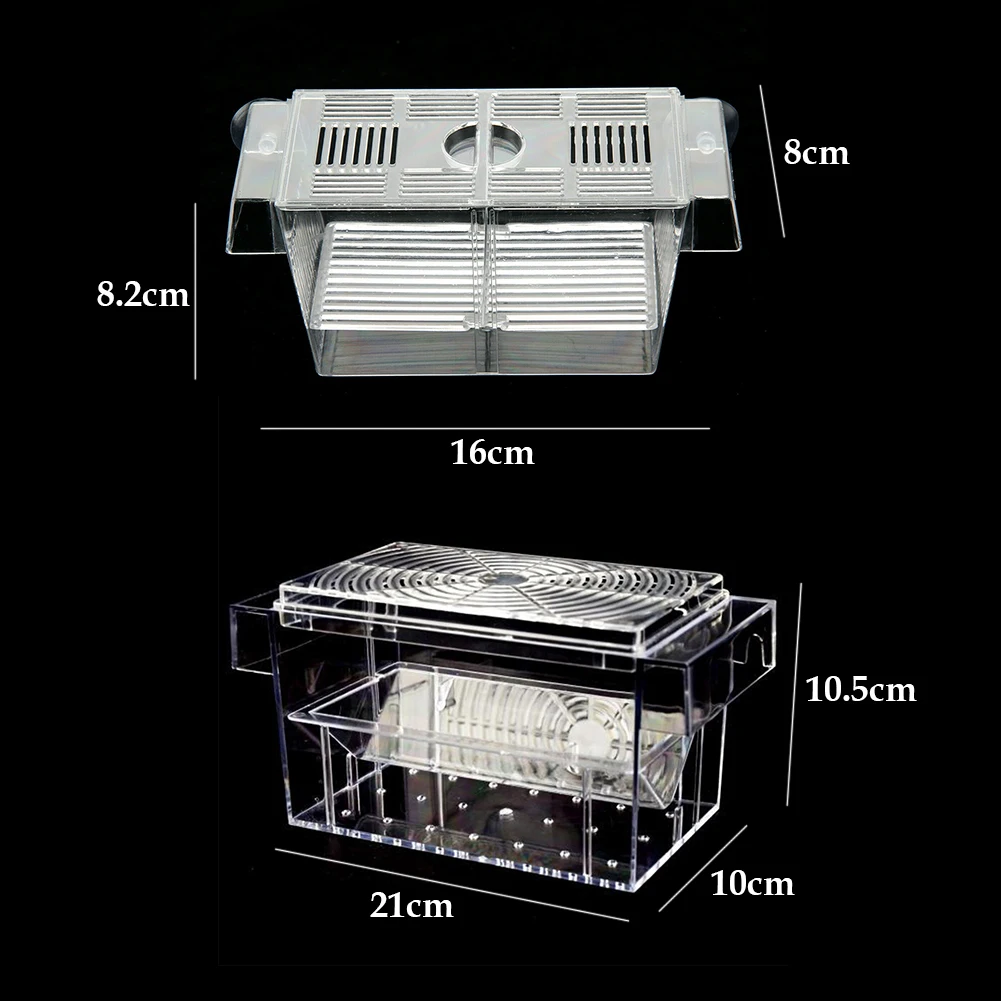 Фрай Мини Дом клетка ловушка изоляции аквариума разведение коробка плавающий аквариум инкубатория прозрачный Гуппи двухэтажный заводчик
