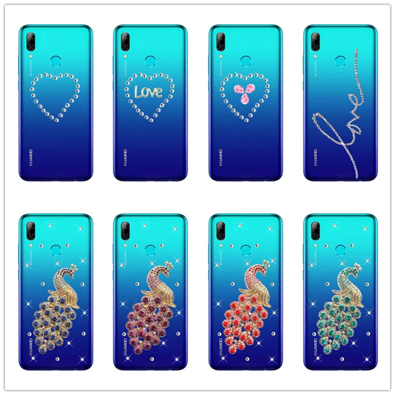 

P Smart 2019 6.21" Luxury Bling Crystal Diamond Rhinestone Phone Case Cover For Huawei P Smart plus Y9 2019 Honor 8C 8X 10 lite
