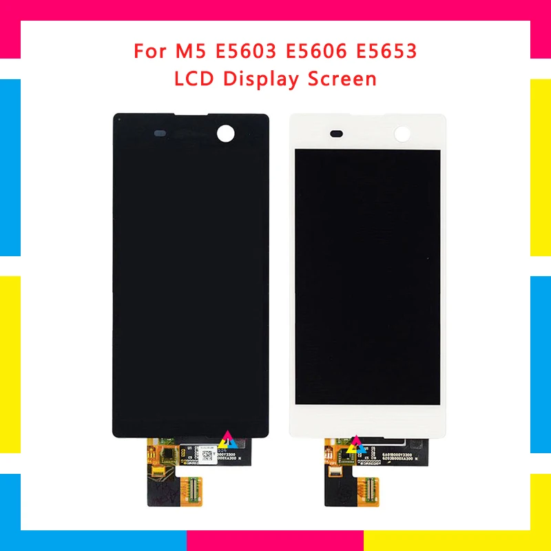 

LCD Display Screen With Touch Screen Digitizer Assembly For Sony Xperia M5 Dual E5603 E5606 E5653 Replacement