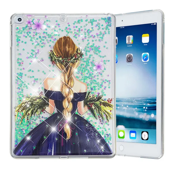 Wekays для Apple Ipad Air2 Ipad 6th Блестящий жидкий силиконовый чехол Fundas для Coque IPad Air 2 IPad 6 IPad6 9,7 дюймов чехол s - Цвет: O