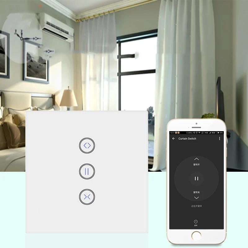 Переключатель Wi Fi TUya smart life электрические шторы роллерные жалюзи Google home Amazon Alexa с