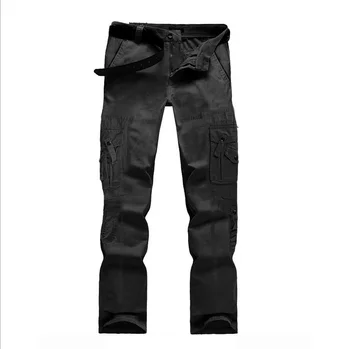 

Military Style Cotton Overalls Multi Pocket Cargo Pants Full Length Leisure Army Commando Style Men's Summer Casual Trousers