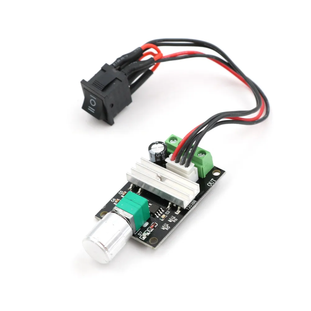 

Adjustable 6V 12V 24V 28V 3A 80W DC Motor Speed Controller (PWM) Speed Reversible Switch 1203BB Dc Motor Driver Reversing