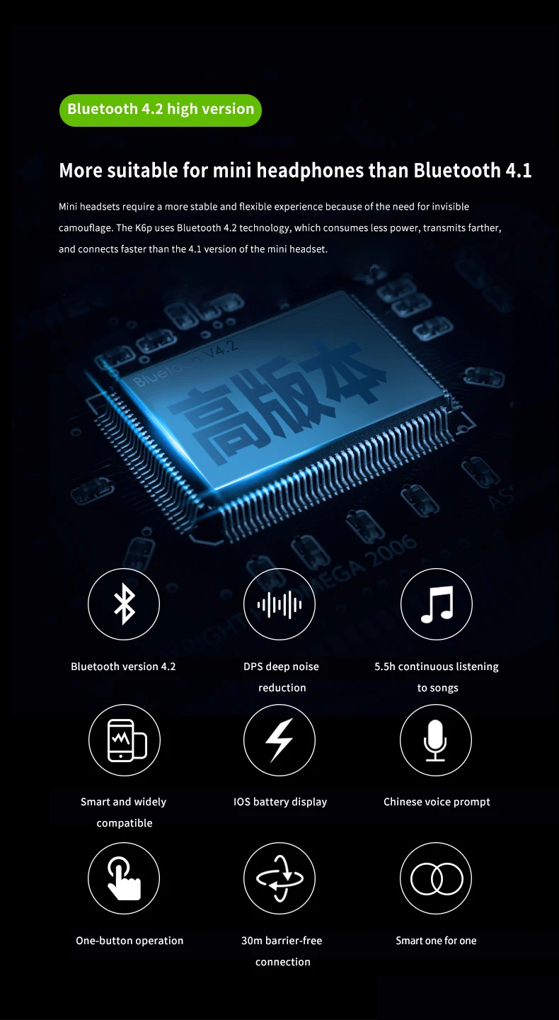 Беспроводные Bluetooth наушники настоящие наушники микро мини невидимый наушник гарнитура с зарядным устройством для iPhone X samsung K6P