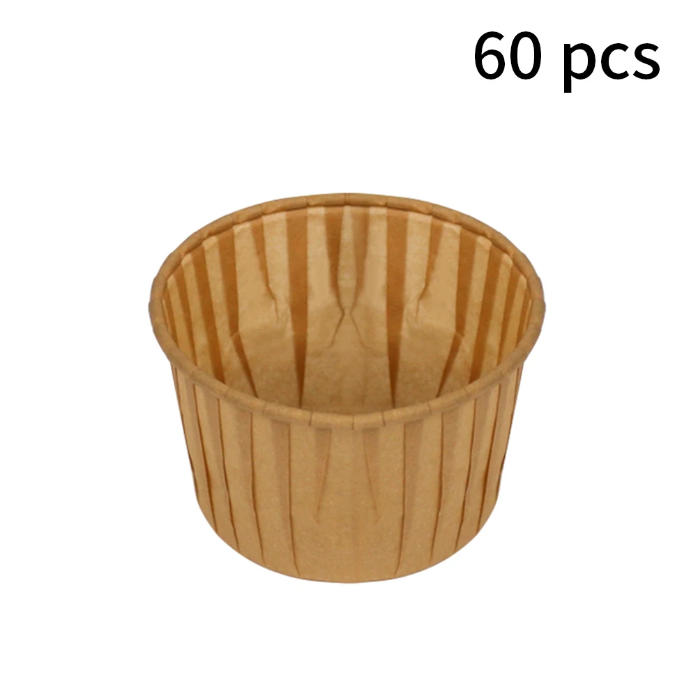 60 Pcs/Set Muffin Paper Cups Golden Cupcake Wrapper Liner Round Forms For Cup Cake Baking Decoration Tools - Цвет: 60 PCS 4X5CM