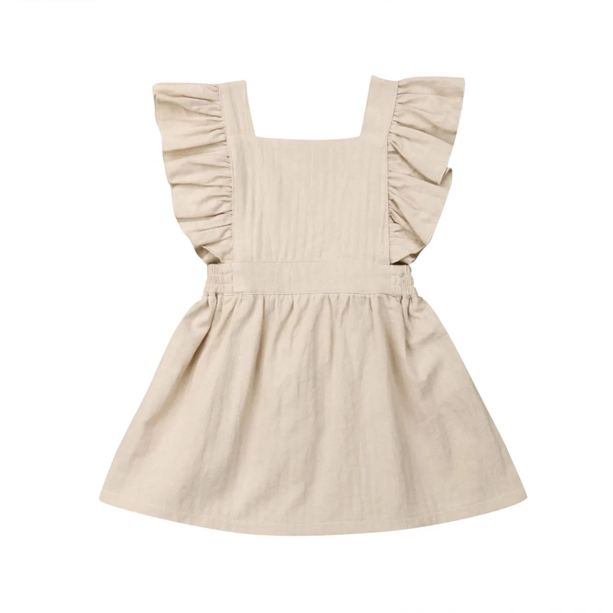 

Cute Toddler Kids Baby Girls Clothes Ruffle Sleeves Dress Sundress Outfit