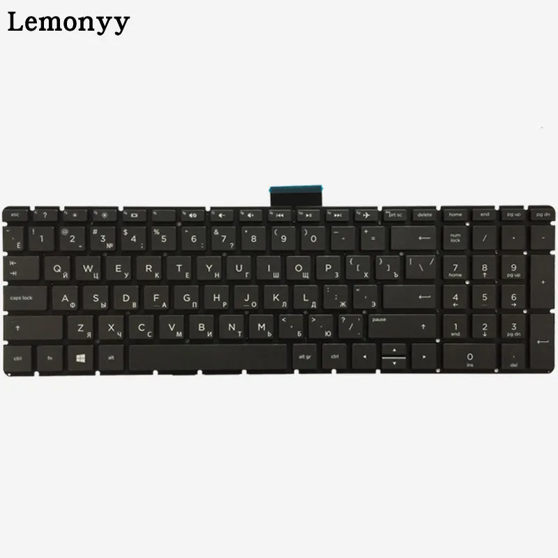 buy Russian laptop keyboard for HP 17-bs024ds 17-bs025ds 17-bs026ds 17-bs028ds 17-bs051od RU black/silver keyboard