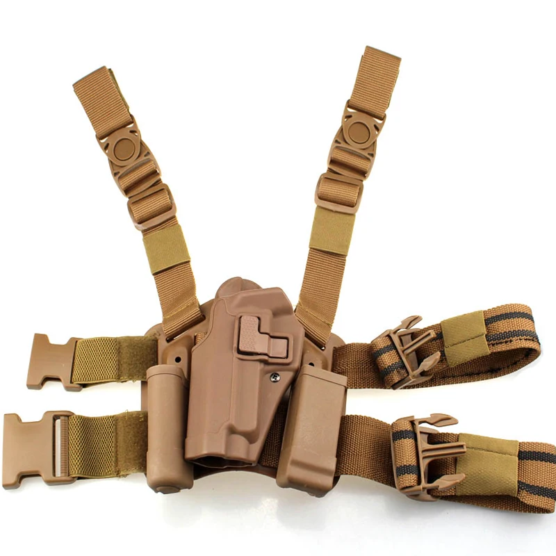 Tactical-P226-Leg-Holster-Left-Hand-Paddle-Thigh-Belt-Drop-Pistol-Gun-Holster-with-Magazine-Torch