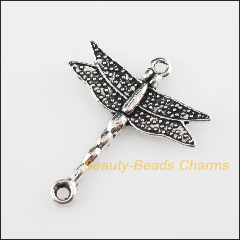 

10Pcs Tibetan Silver Tone Animal Dragonfly Charms Pendants Connectors 23x27.5mm