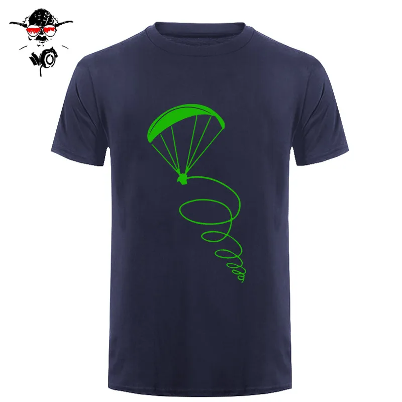 Летняя Новинка, модная мужская футболка, парапланерский дизайн летчика, Мужская хлопковая футболка с коротким рукавом, топы - Цвет: 26