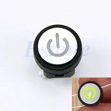 Символ питания светодиодный светильник кнопочный выключатель без фиксации чехол для компьютера переключатель зеленый