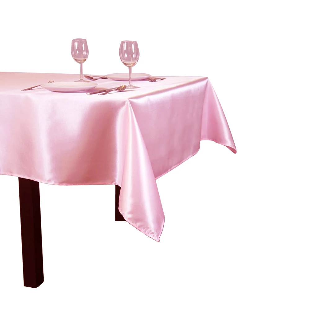 

10pcs/ Pack 90 x 132 inch Rectangular 228cm x 335cm Satin Tablecloth Table Cover For Wedding Party Restaurant Banquet Decoration
