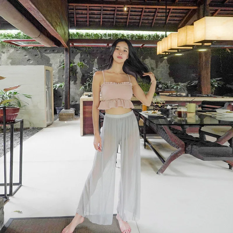 

Swimsuit Female Large Size Women's Swimsuits 2019 With Push Up High Waist New Korean Dividend Three Piece Slender Pants Animal
