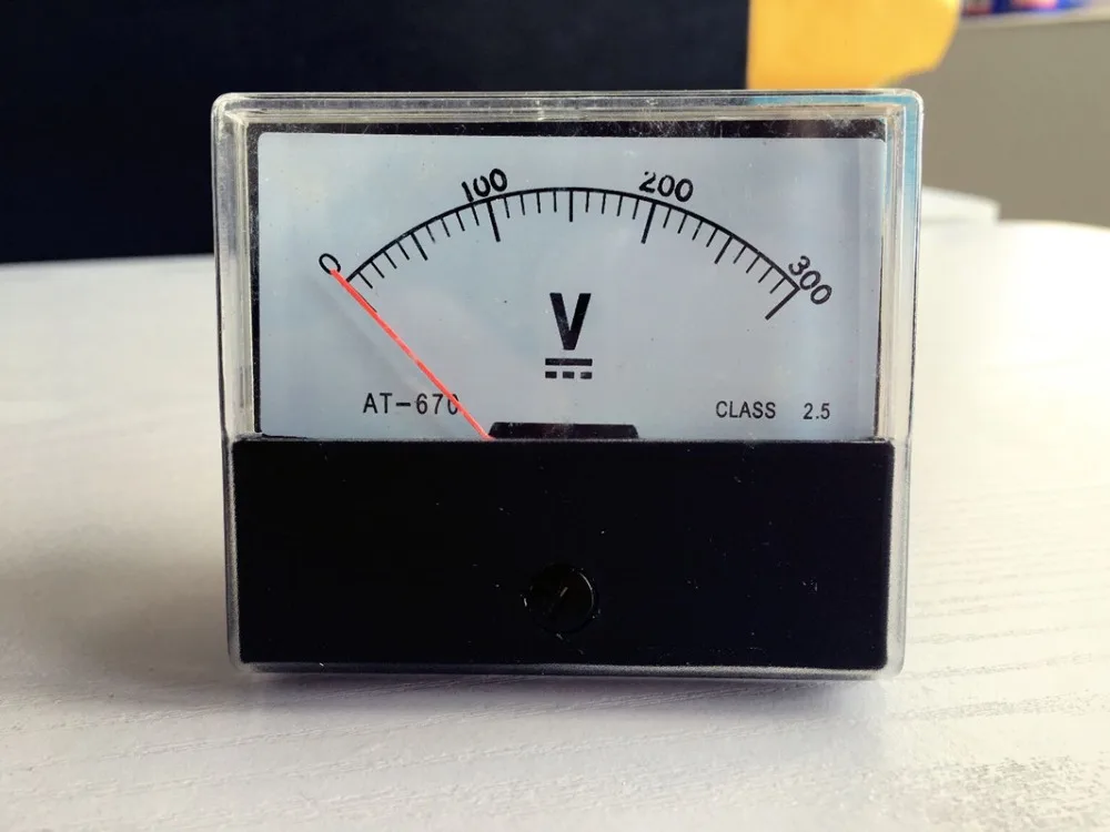 Analog Volt Voltage Voltmeter Panel Meter DC 0 300Vin Voltage Meters