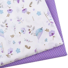 Фиолетовая птица в горошек Сделай Сам шитье ручной работы Лоскутная Ткань Тильда детский домашний текстиль платье Материал Tecido Tissus хлопковая ткань