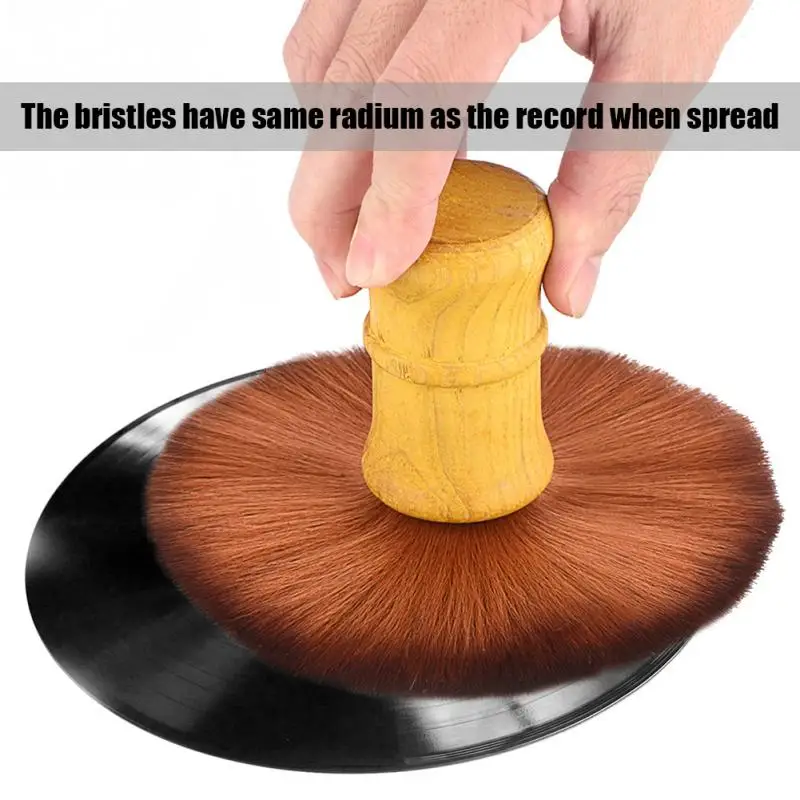 

VBESTLIFE Anti-Static LP Vinyl Record Cleaner Brush Wooden Handle For CD Longplay Player Cleaner Turntable Cleaning Brush Dust