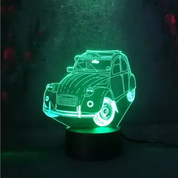 

Classic Vintage Car 7 Color change lampara lava LED Lamp Table Desk Night Light Decor Boy Kid Christmas Birthday Gift Halloween