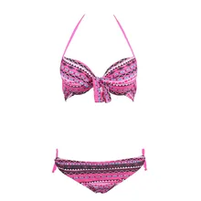 Женские купальники в богемном стиле с рюшами и разноцветными пуш-ап