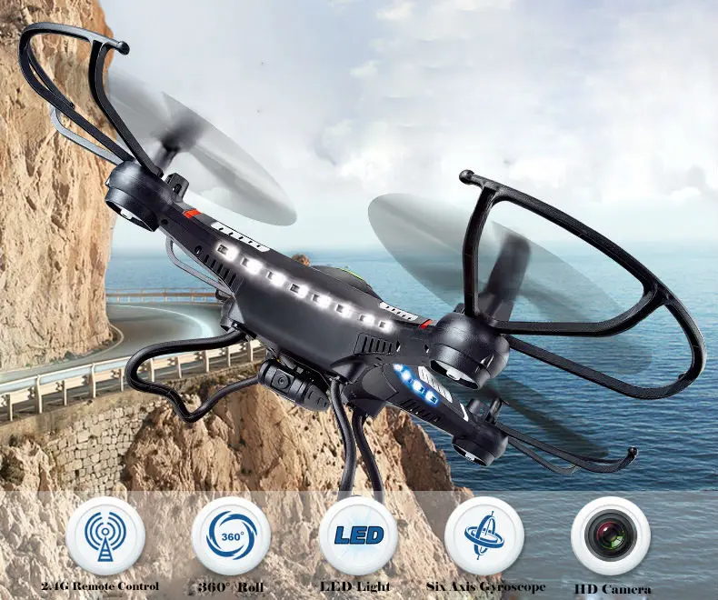 Buy Cheap JJRC H8C RC Quadcopter Drone with optional Camera HD 2.0 MP 4-CH 2.4GHz Remote Control Helicopter 6-Axis Gyro VS X5c F183 FSWB
